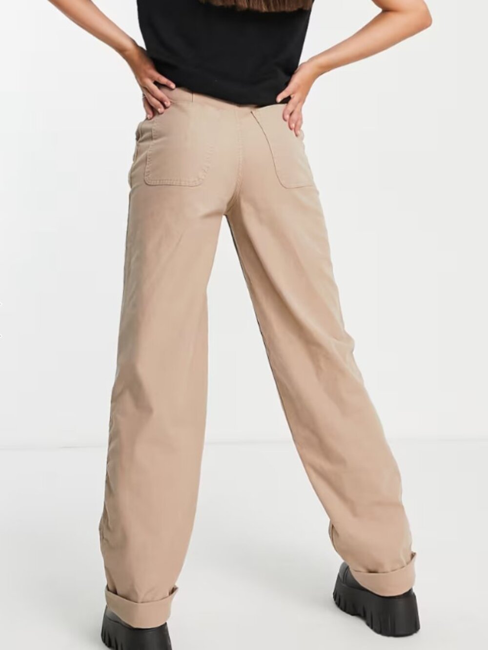 ASOS Design Tall slouchy chino pants in Stone (color) Size 8 (US), 12 (UK)
